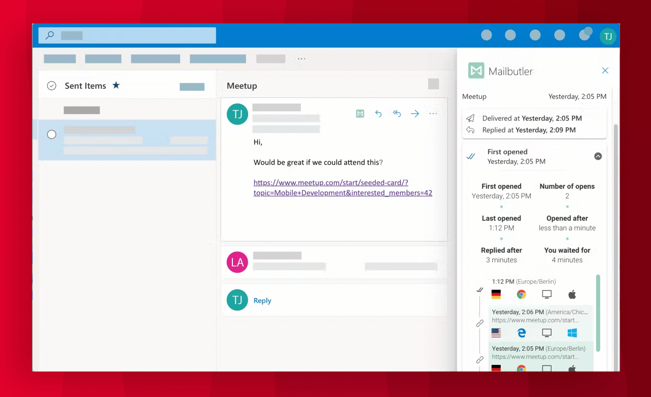 Mailbutler-Plugin für Outlook © Mailbutler