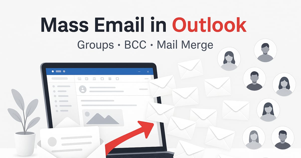 Massen-E-Mails in Outlook senden: 3 Methoden im Vergleich