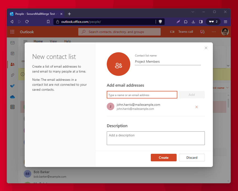 Schnelle Schritte zum Hinzufügen von Kontakten zu einer Outlook-Kontaktgruppe in neuem Outlook