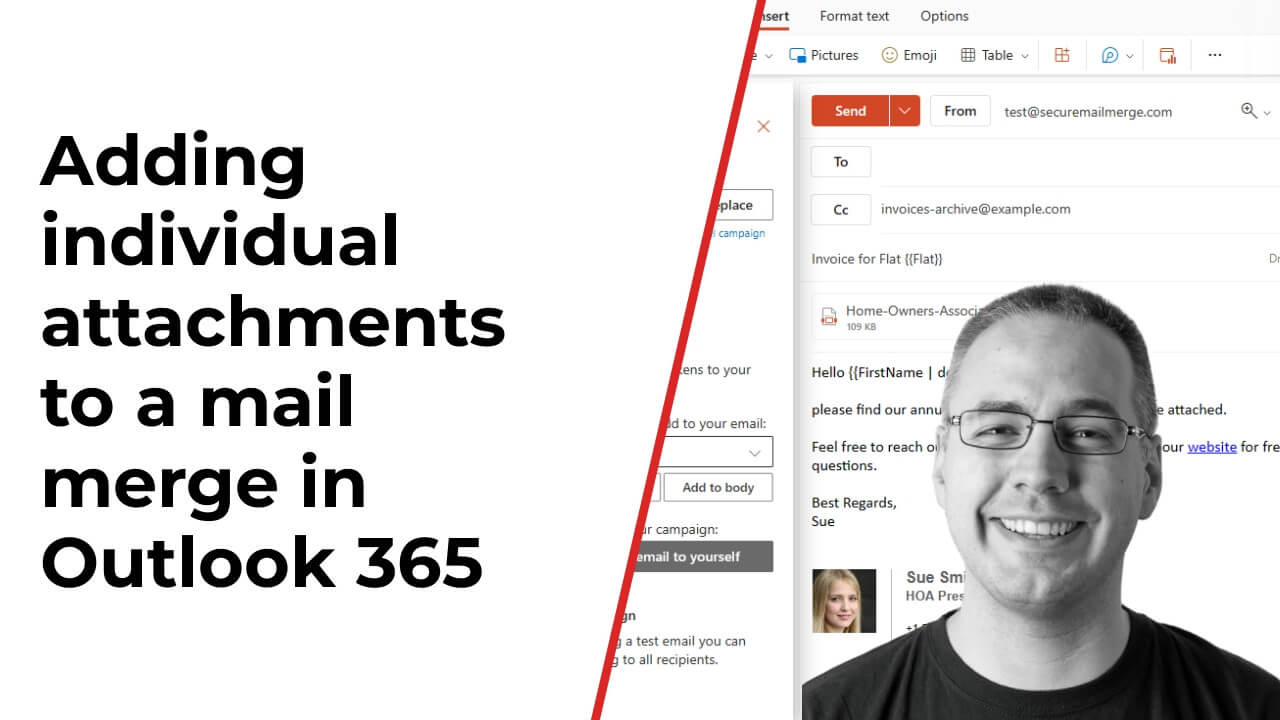 Senden Sie einen Serienbrief mit individuellen Anhängen in Outlook 365