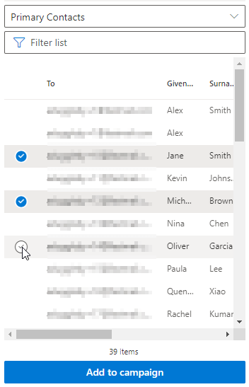 Kontakte zur Kampagne in SecureMailMerge hinzufügen