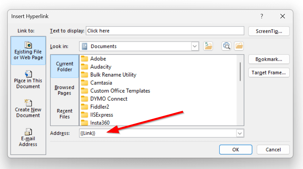 Setze den Link zur Spaltenüberschrift der Tabelle