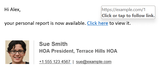 Setze den Link zur Spaltenüberschrift der Tabelle