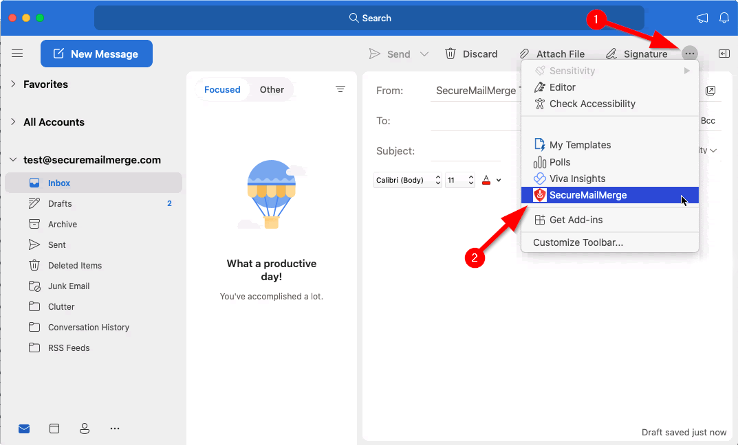 start addin outlook mac