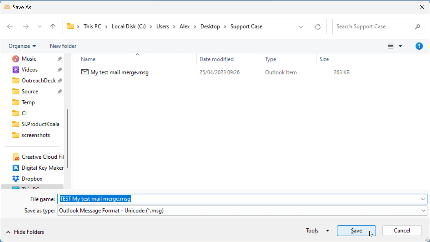 Dateityp speichern als